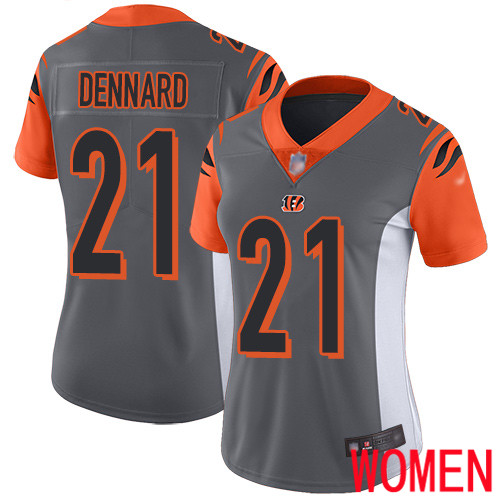 Cincinnati Bengals Limited Silver Women Darqueze Dennard Jersey NFL Footballl #21 Inverted Legend